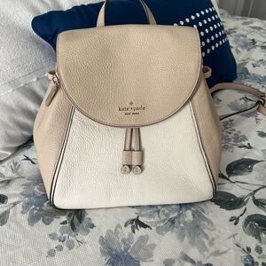 Kate Spade Beige and White Women's Backpack